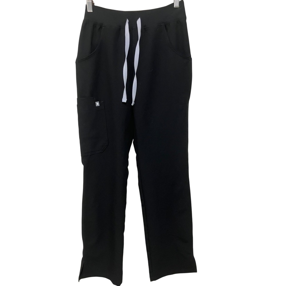 FIGS Kade XXS Uniform Scrubs Straight Leg Cargo Pants Black Excellent Condition
